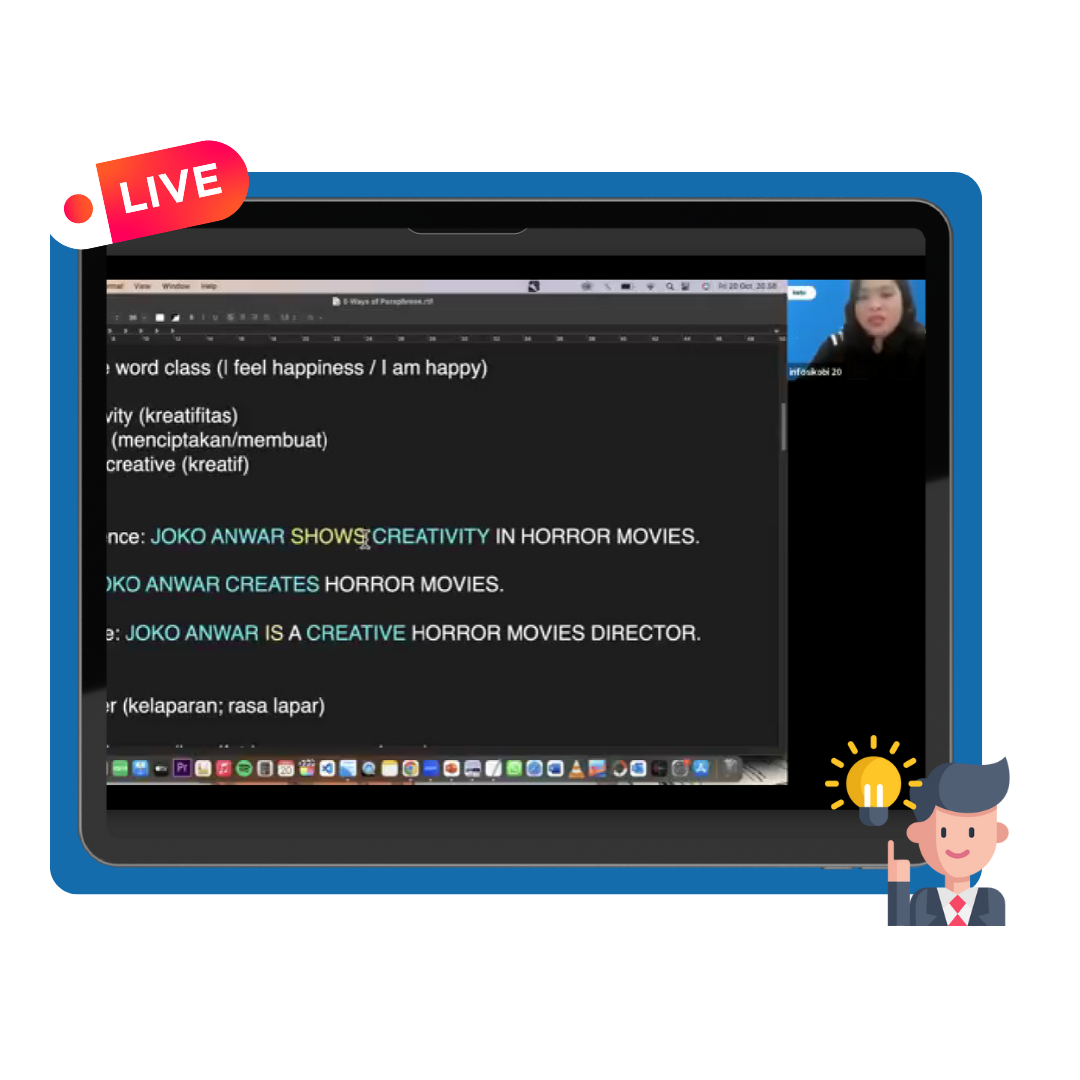 Belajar langsung dari Tutor dari mana saja lewat via online meeting