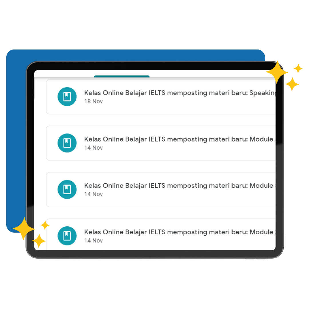 Materi, tugas, dan feedback tersimpan rapi dalam Google Classroom