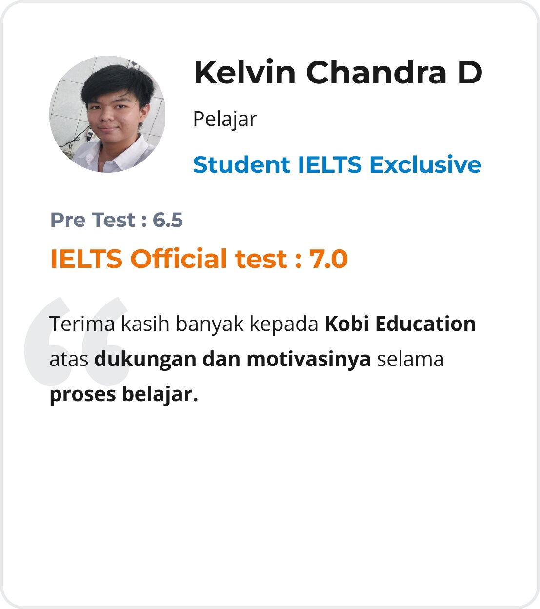 Kelvin Chandra D - Exclusive